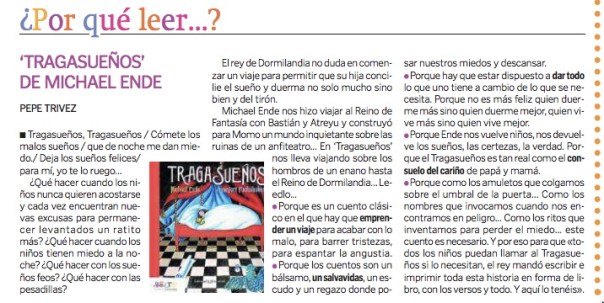 por qué leer Tragasueños de Heraldo Escolar copia